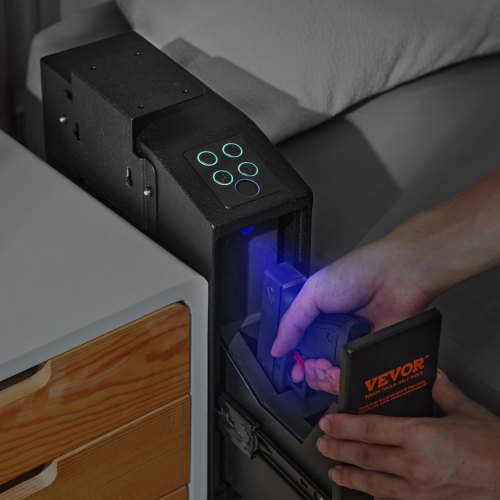 Mounted Gun Safe for Pistols Biometric Gun Safe with Three Quick Access