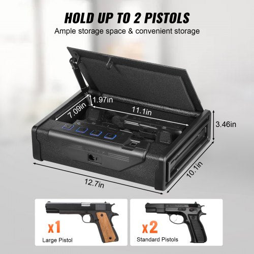 Gun Safe for Pistols Biometric Gun Safe with Three Quick Access Ways
