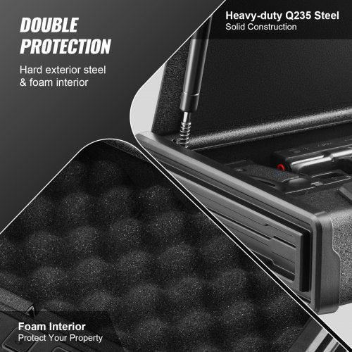 Gun Safe for Pistols Biometric Gun Safe with Three Quick Access Ways