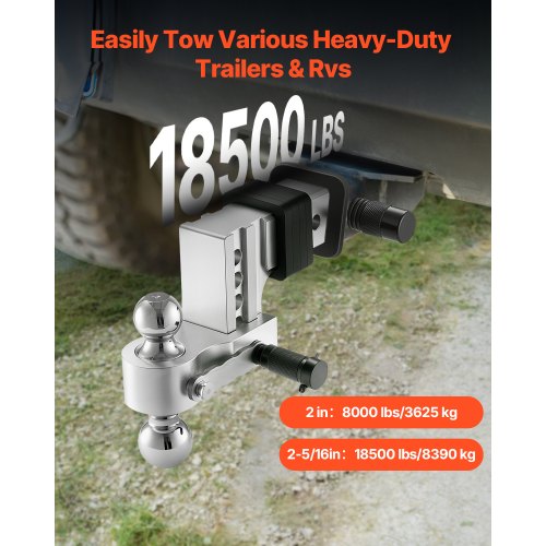 Adjustable Trailer Hitch 4Inch Drop Hitch Ball Mount Fit 25Inch