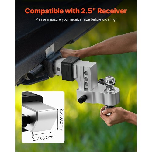 Adjustable Trailer Hitch 4Inch Drop Hitch Ball Mount Fit 25Inch