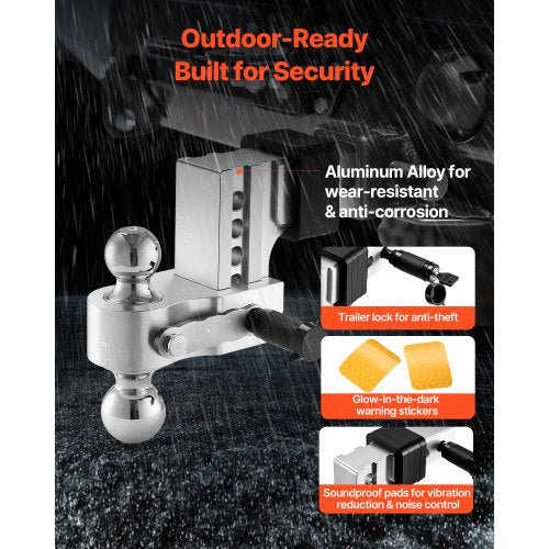 Adjustable Trailer Hitch 4Inch Drop Hitch Ball Mount Fit 25Inch