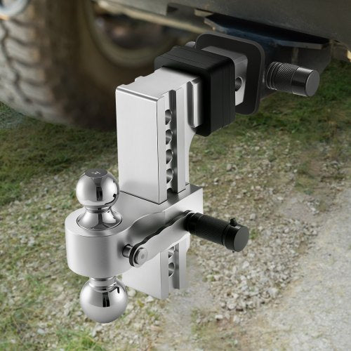 Adjustable Trailer Hitch 8Inch Drop Hitch TriBall Mount for 2.5Inch