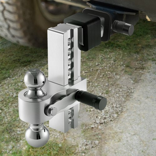 Adjustable Trailer Hitch 8Inch Drop Hitch TriBall Mount for 2Inch Hitch