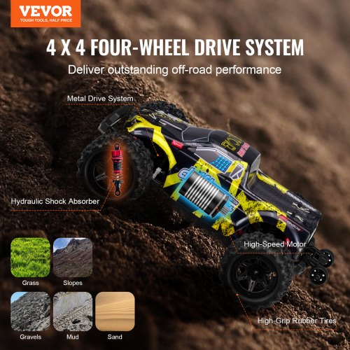 Remote Control Car 118 Scale RC Car for Kids All Terrain 4WD OffRoad