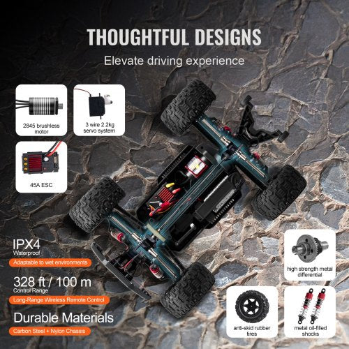 Remote Control Car 110 Scale RC Car for Kids All Terrain 4WD OffRoad