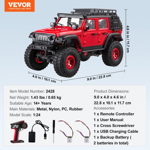 Remote Control Car 124 Scale RC Car for Kids All Terrain 4WD OffRoad