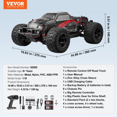 Remote Control Car 110 Scale RC Car for Kids All Terrain 4WD OffRoad