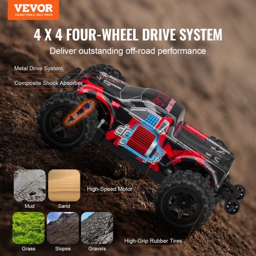 Remote Control Car 118 Scale RC Car for Kids All Terrain 4WD OffRoad