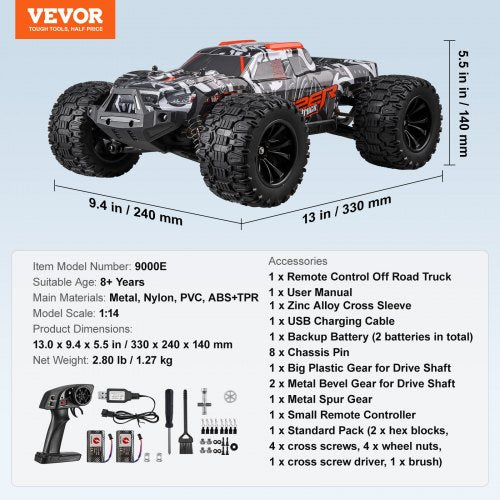 Remote Control Car 114 Scale RC Car for Kids All Terrain 4WD OffRoad