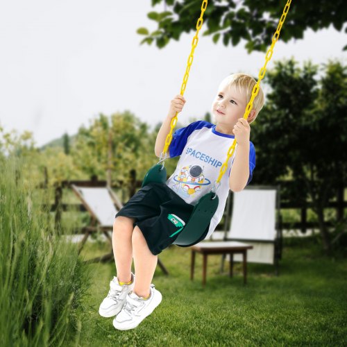 2Pack Swing Seats with 66 Inch Coated Chains and Snap Hooks Support 300