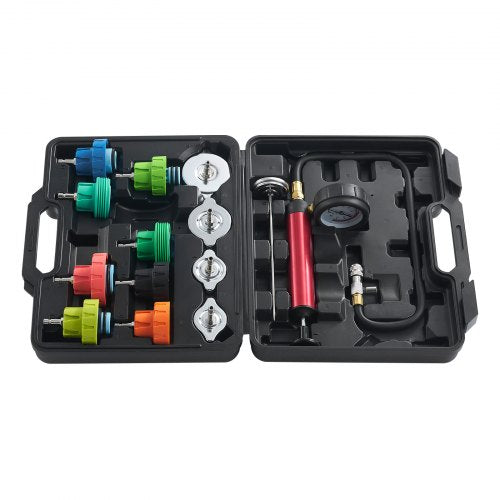 14 pcs Universal Radiator Pressure Tester Kit Coolant Pressure Tester Kit