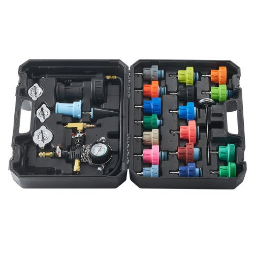 28 pcs Universal Radiator Pressure Tester Kit Coolant Pressure Tester Kit