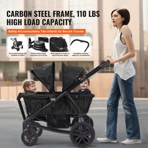AllTerrain Stroller Wagon 2 Seats Foldable Expedition 2in1 Collapsible