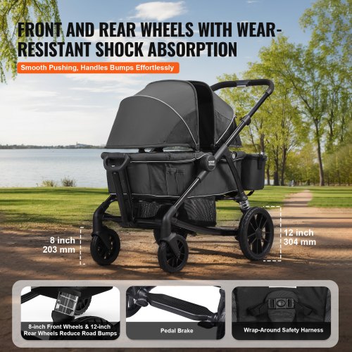 AllTerrain Stroller Wagon 2 Seats Foldable Expedition 2in1 Collapsible