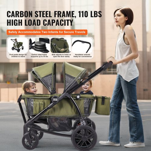 AllTerrain Stroller Wagon 2 Seats Foldable Expedition 2in1 Collapsible
