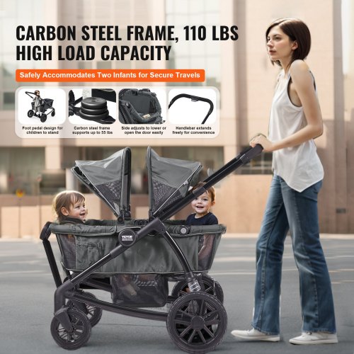 AllTerrain Stroller Wagon 2 Seats Foldable Expedition 2in1 Collapsible