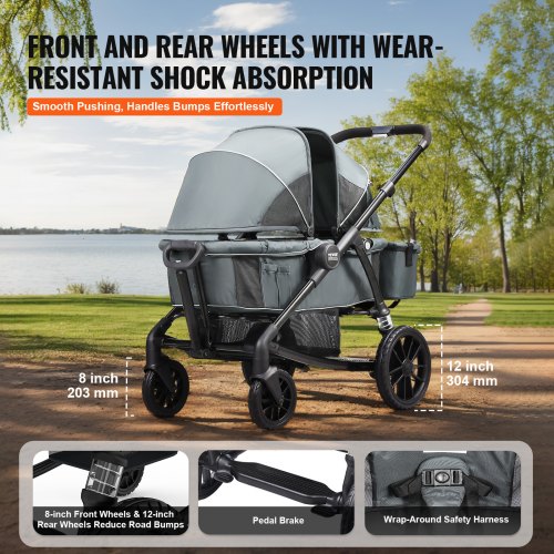 AllTerrain Stroller Wagon 2 Seats Foldable Expedition 2in1 Collapsible