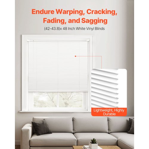 Mini Blinds 433 W x 48 H 1 Slat Size Cordless Horizontal Light