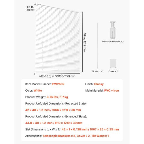 Mini Blinds 433 W x 48 H 1 Slat Size Cordless Horizontal Light