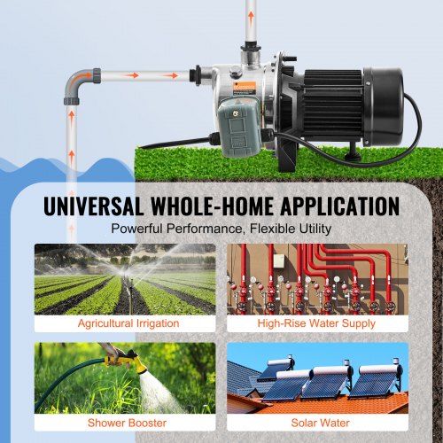 34HP SUS304 Stainless Steel Shallow Well Jet Pump 115 Volt 185 GPM 131