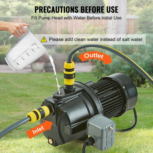 1HP Premium Cast Iron Shallow Well Jet Water Pump 115 Volt 176 GPM 164 FT