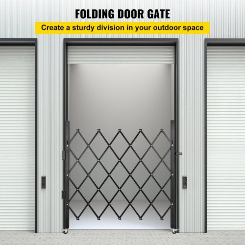 Single Folding Security Gate 48 H x 37 W Folding Door Gate Steel