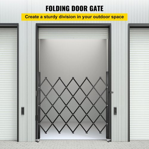 Single Folding Security Gate 48 H x 66 W Folding Door Gate Steel