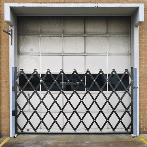 Single Folding Security Gate 74W x 5157H Folding Door Gate Steel