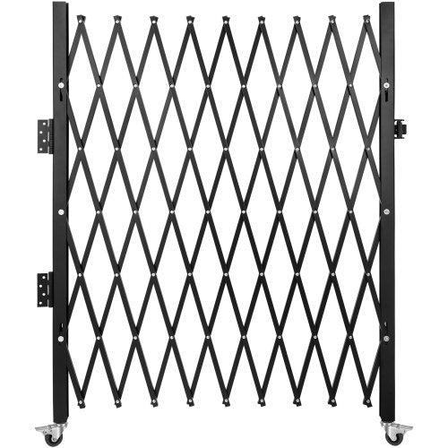 Single Folding Security Gate 74W x 5157H Folding Door Gate Steel