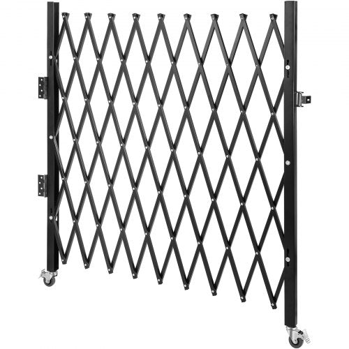 Single Folding Security Gate 74W x 5157H Folding Door Gate Steel