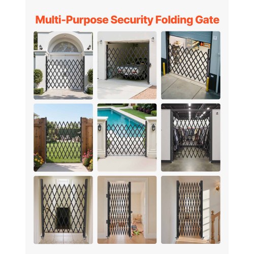 Single Folding Security Gate 612 H x 712 W Folding Door Gate Steel