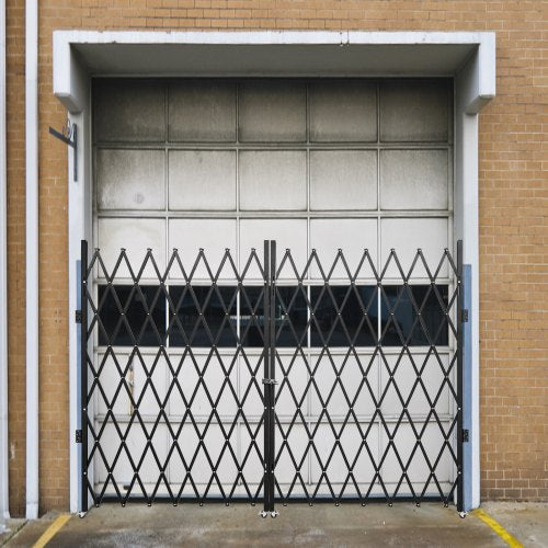Double Folding Security Gate 5 H x 10 W Folding Door Gate Steel
