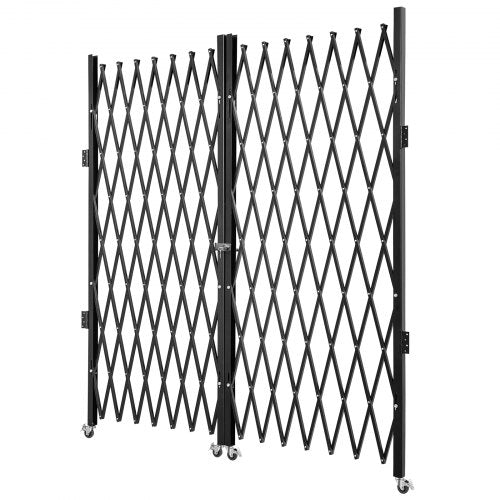 Double Folding Security Gate 5 H x 10 W Folding Door Gate Steel