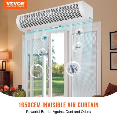 48 Commercial Indoor Air Curtain Super Power 2 Speeds 1650CFM Wall Mounted