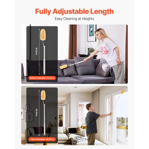 Duster Refills Heavy Duty Dusters for Cleaning 3 ft Extendable Handle with 10