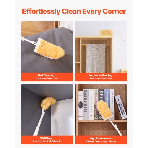 Duster Refills Heavy Duty Dusters for Cleaning 3 ft Extendable Handle with 10