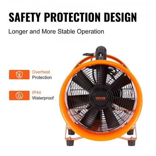 Portable Ventilator 12 inch Heavy Duty Cylinder Fan with 164ft Duct Hose