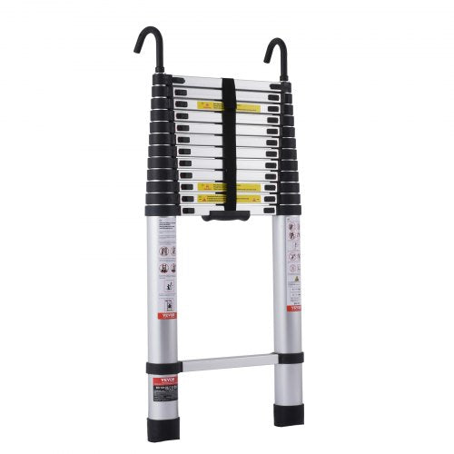 Telescoping Ladder 16.4FT Aluminum Lightweight Extension Ladder