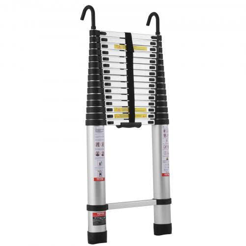 Telescoping Ladder 20.3FT Aluminum Lightweight Extension Ladder