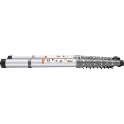 Telescoping Ladder 18.5 FT Aluminum Onebutton Retraction Collapsible