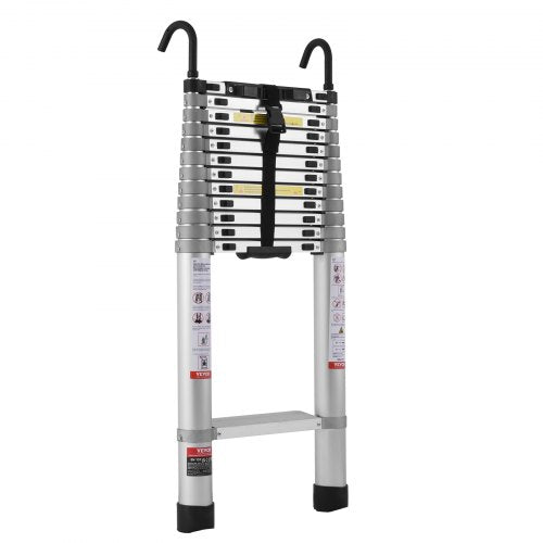 Telescoping Ladder 16.5FT Aluminum Lightweight Extension Ladder