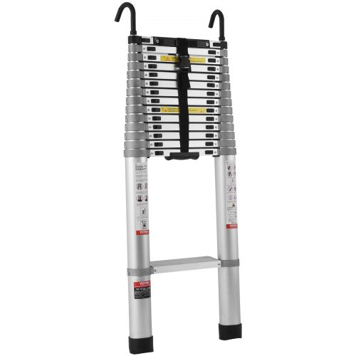 Telescoping Ladder 20.3FT Aluminum Lightweight Extension Ladder