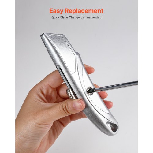 Utility Knife 2Pack Retractable Box Cutter with Aluminum Alloy Case SK5
