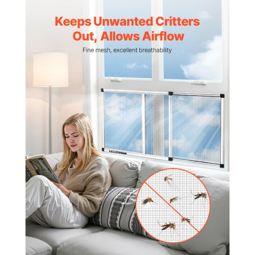 Adjustable Window Screen 15 H x 21  40 W 2 Packs Expandable Windows