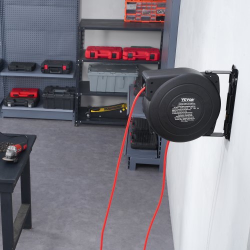 Retractable Extension Cord Reel 45 FT Heavy Duty 12AWG3C SJTOW