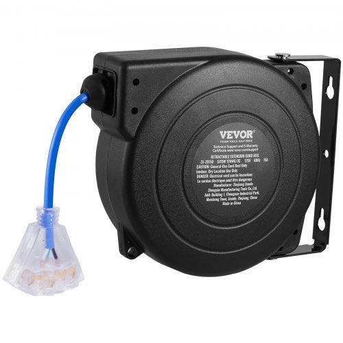 Retractable Extension Cord Reel Power Cord Reel 45FT 12AWG3C SJTOW
