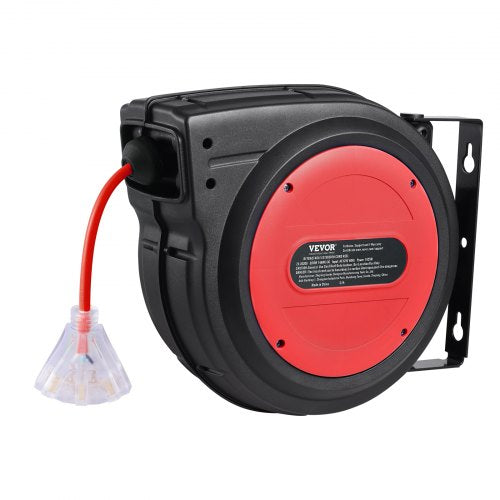 Retractable Extension Cord Reel 75 FT Heavy Duty 14AWG3C SJTOW