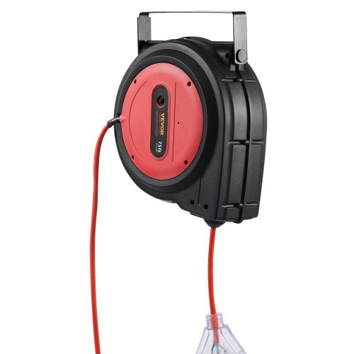 Retractable Extension Cord Reel 75 FT Heavy Duty 14AWG3C SJTOW