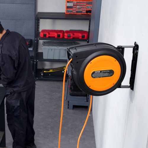 Retractable Extension Cord Reel 80 FT Heavy Duty 12AWG3C SJTOW